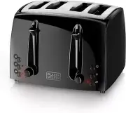 4-Slice Toaster, TR1410BD, Extra-Wide, 7 Shade Settings, Crumb Trays,Gloss Black