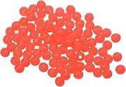 uxcell Fishing Beads Glow Hard Plastic Fishing Bait Eggs Lure Rigs Accessories, 3 mm Fit for Saltwater Freshwater - Round (500 Pack, Red)