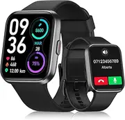 Smart Watch for Women Men, Smart Watch (Answer/Make Call),1.8" Full Touch Alexa Built-in Fitness Watch with Heart Rate/Blood Oxygen/Sleep/Stress Monitor, IP68 Waterproof Smartwatch for Android iOS