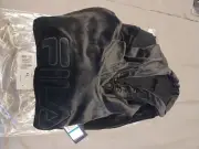 Fila Asher Velour Black Hoodie Light Weight Track Jacket Size XL