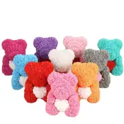 NNEOBA 200 Pieces Teddy Bear of Red Roses 3cm Foam Christmas Decor - DIY Gifts & Artificial Flowers