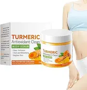 Turmeric Brightening Scrub - Hydrating Brightening Scrub - Body Scrubs for All Skin Types, Turmeric Lightening Scrub, Cleanses Skin, Evens Tone, 240g Helves