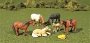 BACHMANN HO Scenescapes Horses 6pcs BAC33119