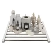 Extendable Closet Shelf Wardrobe Rail Metal Hanging Rod Storage Rack Expandin...
