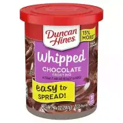 Duncan Hines Whipped Chocolate Frosting Easy-Spread [[[LOT OF 3-14 OZ CANS}}}