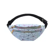 2 Pcs Holographic Waist Bag for Women Glitter Fanny Pack Waterproof Geometric Belt Bag Fashion Laser Waist Pack Phone Pouch