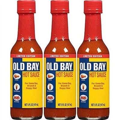 OLD BAY Hot Sauce, Sauce and Seasoning, Perfect for Tabletop, 5oz (3 Pack)