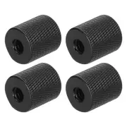 4Pcs Mic Stand Adapter 1/4 Female to 1/4 Female Thread Screw Adapter Black