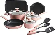 [Oster] Cookware Set, 12-Piece, Dusty Rose