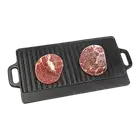 Randy & Travis Machinery 46x22 cm Cast Iron Reversible Griddle Plate BBQ Hob Coo