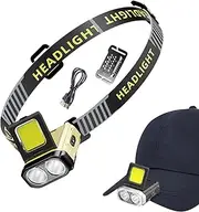 Flashlight Headlamp - USB Rechargeable LED Headlamp | Portable Waterproof Bright LED Headlight for Night Fishing Outdoor Activities Camping Hiking Running
