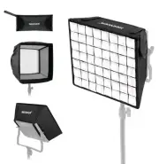 NEEWER 12.2"x11.4" Foldable Softbox Diffuser with Grid, Blackout Hood and Bag