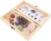 Beavorty 1 Set Natural Crystal Specimens With Box Raw Quartz Crystals Stones For Collectors And Enthusiasts Geology Activity Stem Toys