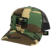 NEW BANDED RICHARDSON 112 TRUCKER CAP MESH BACK HAT CAMO AND BLACK W/ "b" LOGO
