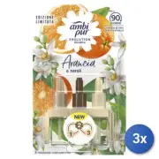 3x Ambi-pur Plug 3Volution Refill Orange & Neroli Made IN Italy