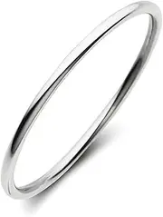 [Generic] Bangle Real 925 Sterling Silver Filled Solid Child Kids Cuff Bracelet 50mm, One Size