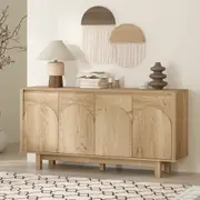 Arched 4 Door Buffet Sideboard Cabinet 150cm Cupboard - Spacious and Stylish Storage Solution