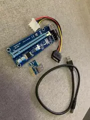PCI-E 1x to 16x Powered USB3.0 GPU Riser Extender Adapter Card