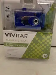 VIVITAR MAKE A SPLASH WATERPROOF DIGITAL CAMERA OVER 100 PHOTOS BLUE - NT 6770