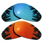 Ice Blue&Orange Red Polarized Replacement Lenses for-Costa Del Mar Fathom