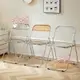 免運👍透明摺疊椅子 現代簡約亞克力餐椅 服裝店椅 北歐ins網紅拍照化妝椅
