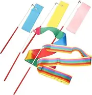 FOYTOKI 5pcs Boys and Girls Dance Ribbons Artistic Gymnastics Streamers for Fitness and Dance Performances Charming Elegant for Children