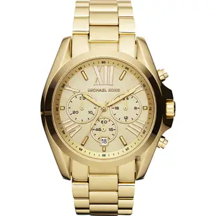 Michael Kors 羅馬假期三眼計時腕錶 母親節禮物-金 MK5605