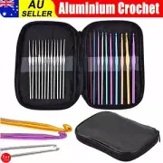 22 Sizes Multi Colored Crochet Hooks Yarn Knitting needles 0.6-6.5mm 22 pcs set