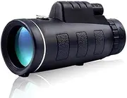 40x60 Monocular Telescope with HD Night Vision, High Power, Mobile, Fully Versatile, with Coated Optical Glass Lens, Phone Clip and Tripod.