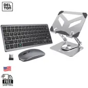 Delton SW60 iPad Stand & Wireless Keyboard and Mouse Tablet Holder - Silver