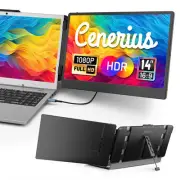 14" Laptop Screen Extender, FHD 1080P IPS Portable Monitor for Laptop, Dual S...