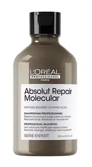 L'OREAL ABSOLUT REPAIR MOLECULAR SHAMPOO 300 ML RESTORES STRENGH OF THE HAIR ...