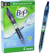 Box of 12, Pilot B2P Blue Gel Ink 0.7mm Rollerball Pen, 89% Recycled Content