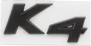 SCPCKZETZN 3D Metal Chrome Black K2 K3 K4 K5 KX7 Letters Logo Rear Boot Trunk Emblem Badge Sticker Fit for Kia Car Styling Accessories(K4 Black)
