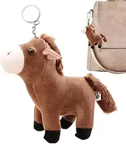 Plush Horse Key Chain - Adorable Horse Keyring, Mini Plush Toy Keychain | Cute Stuffed Charm Key Holder for Girls Boys Adults, Travel Accessory for Purse Backpack Decoration or Gift