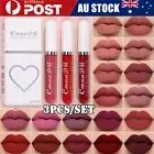 3PCS/Set Long Lasting Lip Gloss Beauty Glazed Matte Liquid Make Up Lipstick Lip