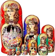 Matryoshka Russian Nesting Dolls Nesting Doll Educational Toy Wooden Matryoshka 10 Piece Basswood Painted Birthday Wedding Gift Happy Gift