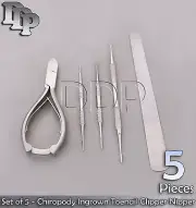 Set of 5 - Chiropody Ingrown Toenail Clipper Nipper Podiatry Podiatrist Kit