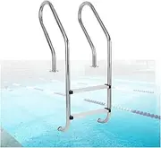 Swimming Pool Ladder,Stainless Steel Pool Steps,Pool Steps with Handrails,Suitable for Indoor and Outdoor Pools(2 Steps,1.2mm)