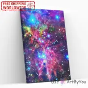 Paint By Numbers Kit Starry Sky Abstract Home Draw Framed Canvas Kids Wall Art