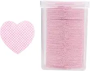 Lint Free Nail Wipes, 200 PCS Non-Woven Fabric Nail Cleaning Pads Pink Lash Extensions Glue Cleaning Wipes Nail Salon Supplies (200 PCS) (Pink)