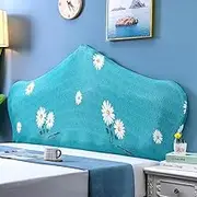 Thicke Stretch Bed Headboard Protector for Full Queen Cal King Size - Cute Cartoon Pattern Elastic Dustproof Slipcover, Soft Washable European Arc Shaped Headboard Cover for Bedroom Decor(82.6in)