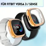Case for Fitbit Versa 3 Sense ✅ TPU Silicone Case Coloured 360° Bumper Soft