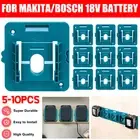 For Makita Bosch 18V Battery 5/10PC Holder Storage Wall Mount Dock Home Workshop