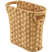 Wicker Waste Basket, Wicker Trash Can with Built-in Handles, Multifunctional ...