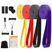 KALOAD 11pcs Heavy Duty Latex Resistance Band Exercise Elastic Band Set For Sport Strength Pull Up Assist Band Workout P