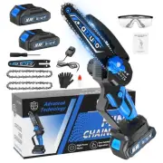 Mini Chainsaw, 6-Inch Electric Portable Chainsaw Cordless, Small Handheld Cha...