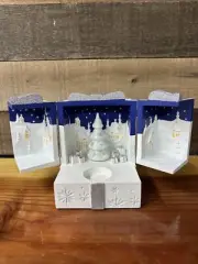 PARTYLITE CHRISMAS MAGICAL MUSIC BOX TEALIGHT HOLDER - TREE ROTATES - NEW IN BOX