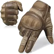 AXBXCX Touch Screen Full Finger Gloves for Motorcycles Cycling Climbing Hiking Outdoor Sports Brown L