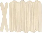 100Pcs Wooden Craft Popsicle Craft Sticks Stick 6inch Long x 3/4inch Wide Treat Sticks Ice Sticks for DIY Crafts